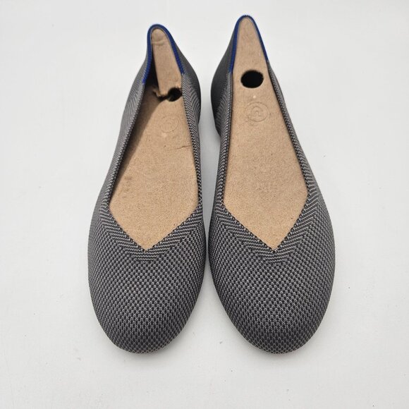 Rothys The Flat Pebble Gray Round Toe Slip On Flats Womens Sz 9 NEW - Picture 1 of 6